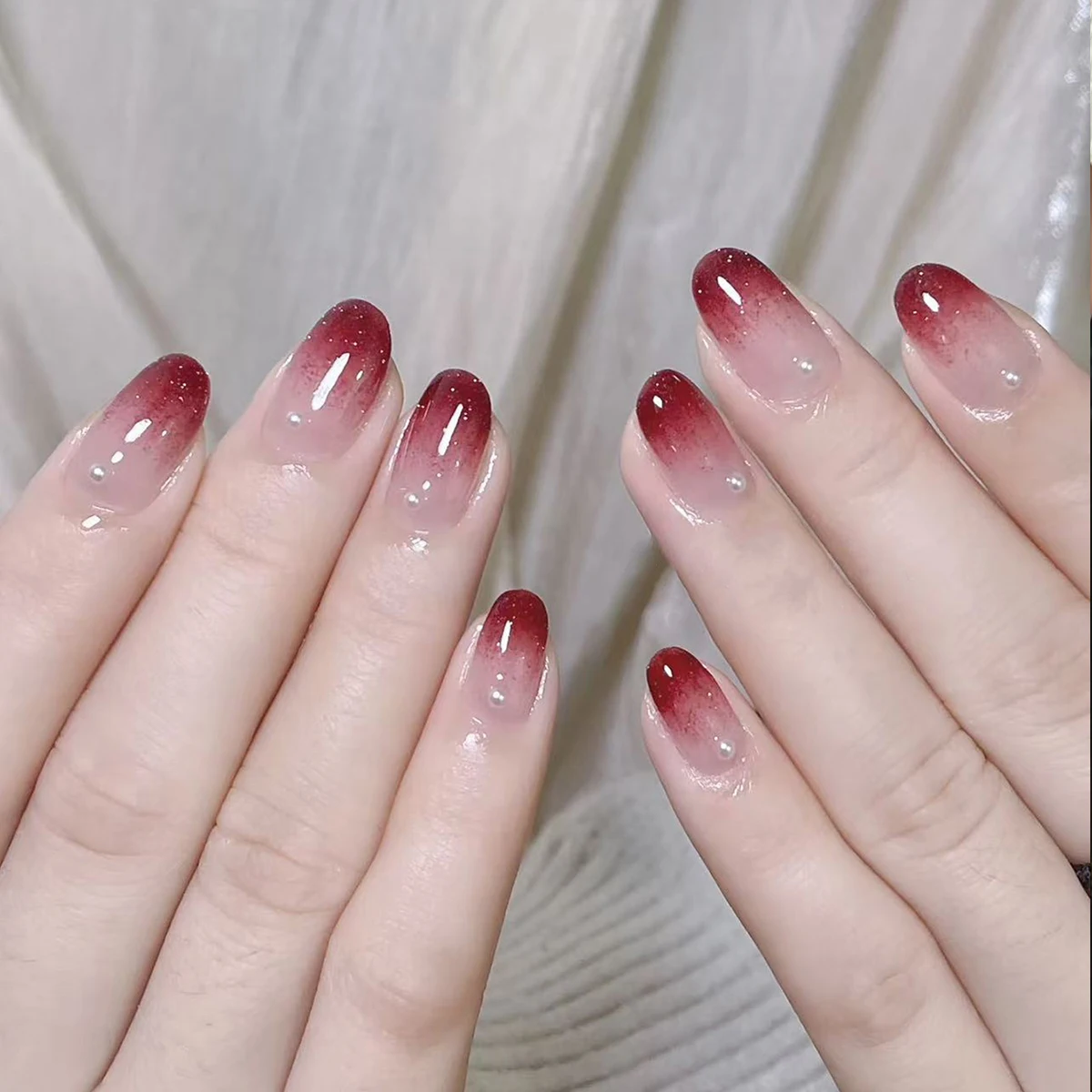 16 Tipps/10 Blatt Full Cover Nagelaufkleber Farbverlauf Funkelnde Nagellackstreifen Glitzer Nail Art Aufkleber Maniküre Dekoration