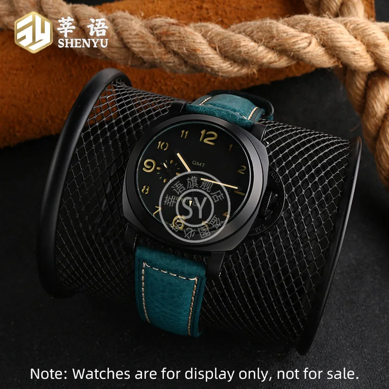 Ремешок Shenyu из итальянской воловьей кожи для часов Panerai Lumino due, погружной серии PAM441 111 PAM01085 01661, мужской браслет для часов