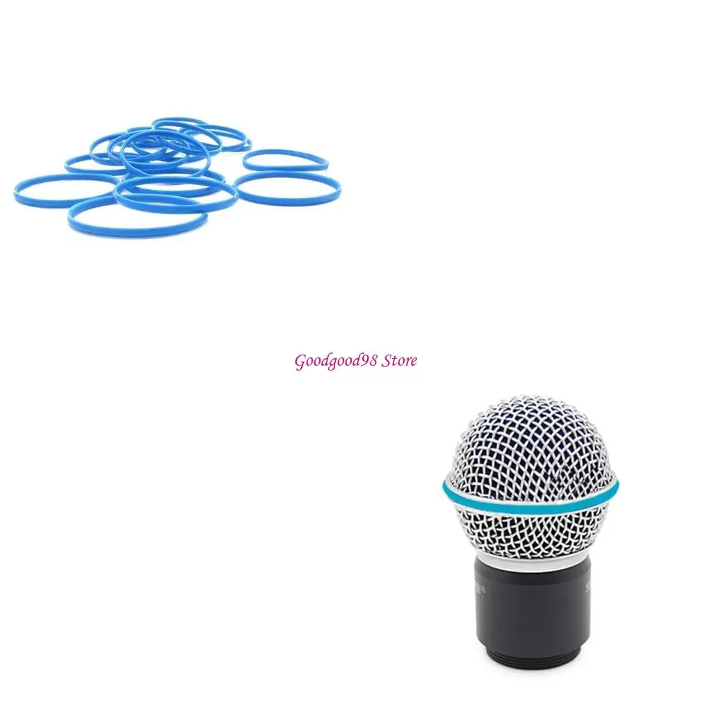 

Colorful Rubber Bands for BETA58A/87A Microphones Protections and Grip W8EC