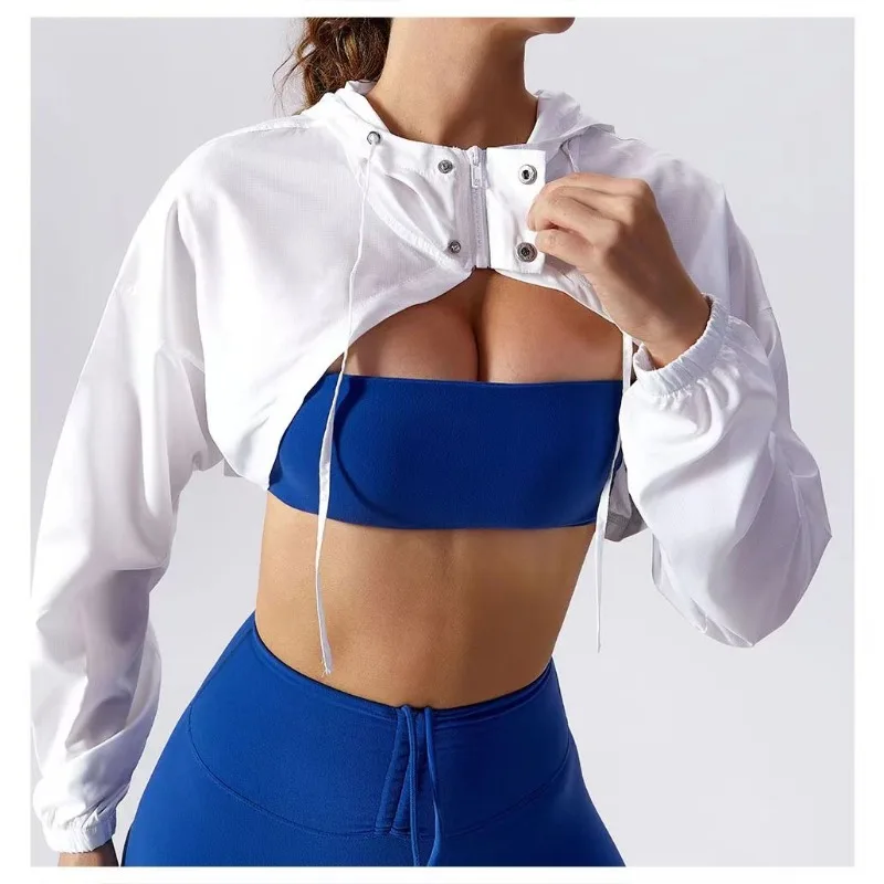 الشمس حامي الأكمام عباءة ملابس النساء تنفس تي شيرت الصيف رقيقة المضادة للأشعة فوق البنفسجية تشغيل الدراجات الرياضة بلوزة قصيرة UPF