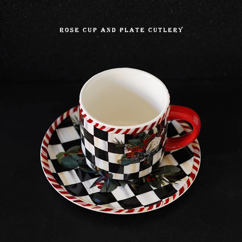 Vintage Tasse Qut Türkische Kaffeetasse Türkei Keramiktassen mit Untertasse Becher für Tee-Set Europäische Tania Bulhoes Keramikgeschirr Bar