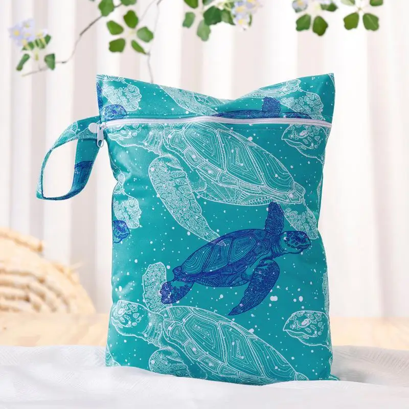 Waterproof Cloth  Bag Wet Dry Bag Fashion Zipper Bag Washable Beach Pool Gym Bags For Swimsuits Wet Clothes