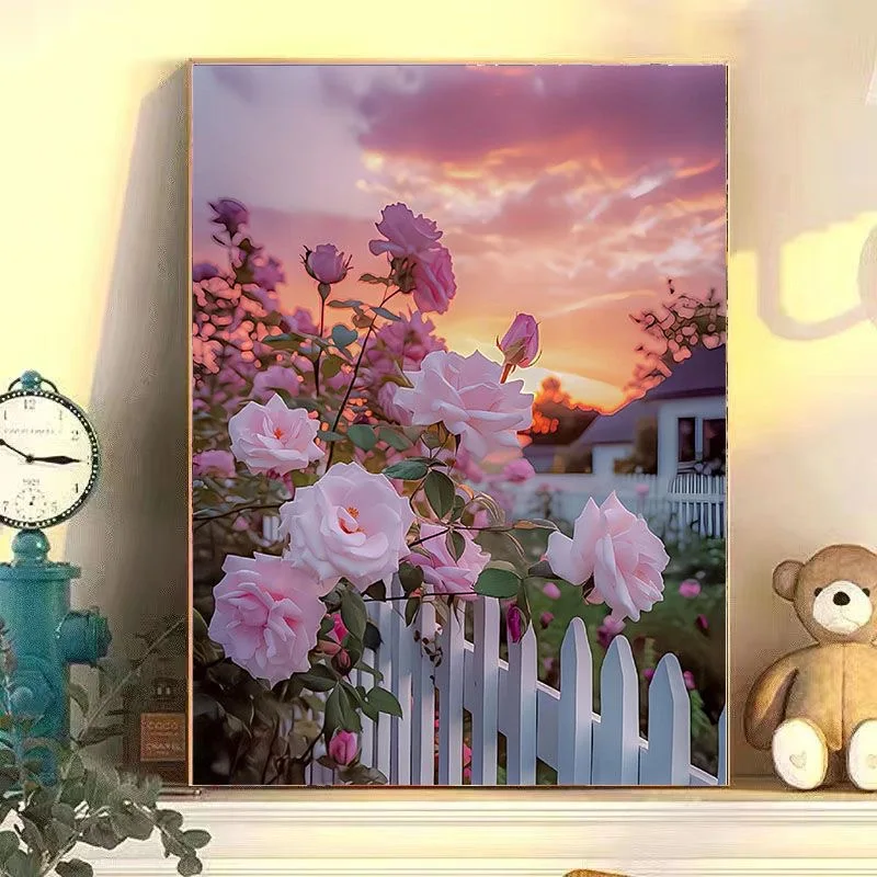 

A-0048 Autumn Forest Oil Painting on Canvas Nature Scenery Art Handmade
