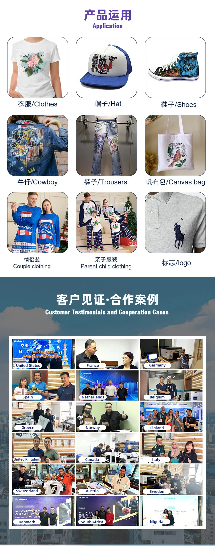 EraSmart طابعة الكي بالحبر الأبيض للملابس طابعة A3T-قميص وسراويل DTF #5