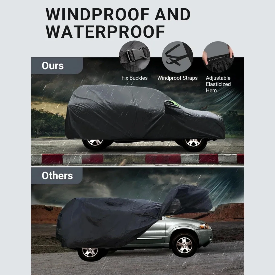 Car Cover Compatible with Ford Escape 2000-2024 Windproof All Weather Waterproof Sun Rain UV Dust Snow Protection Outdoor Covers