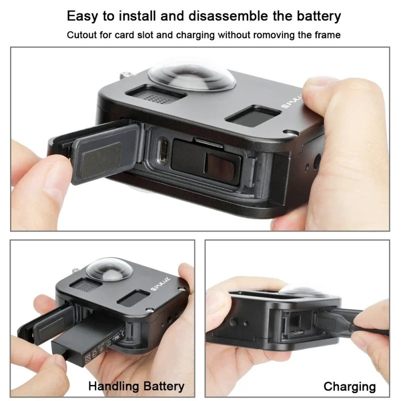 Металлический защитный корпус из алюминиевого сплава, оболочка со стеклянной крышкой для объектива, аксессуары для панорамной камеры Gopro Max