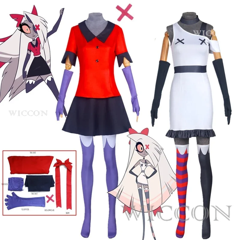 Anime Hazbin Vaggie Cosplay Costume Hotel uniforme adulto uomo donna Party Devil Radio Demon Carnival Halloween Set completo
