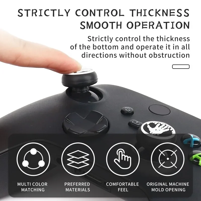 عصا تحكم من السيليكون الناعم لـ PS4 ، أغطية قبضة عصا تناظرية لـ PS5 ، Xbox ، وحدة تحكم بالمفتاح الاحترافي ، لوحة ألعاب ، ملحقات ألعاب الفيديو ، 4 ks