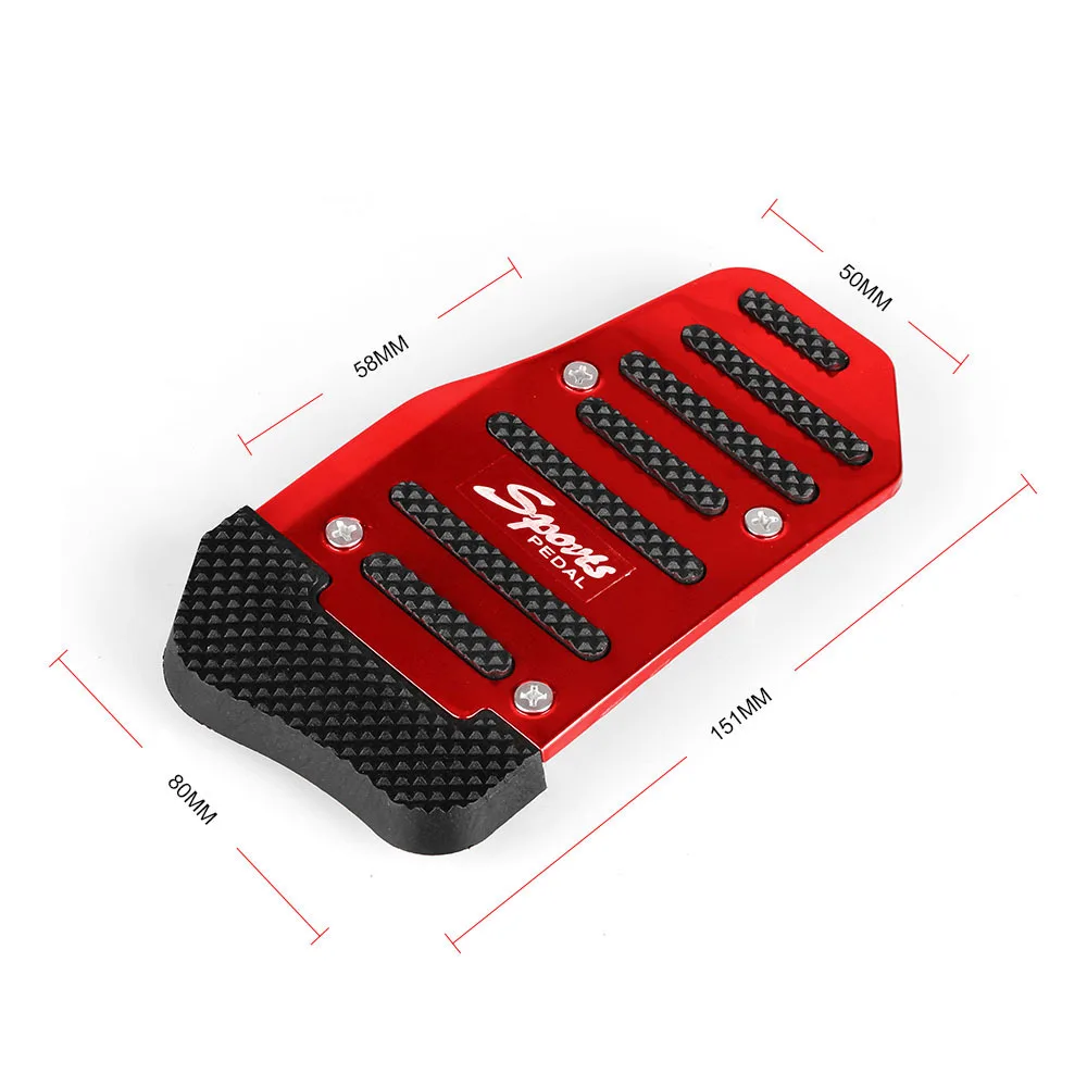 2pcs/set Universal Non Slip Aluminum Automatic Transmission Car Pedal Cover Set For Brake Accelerator
