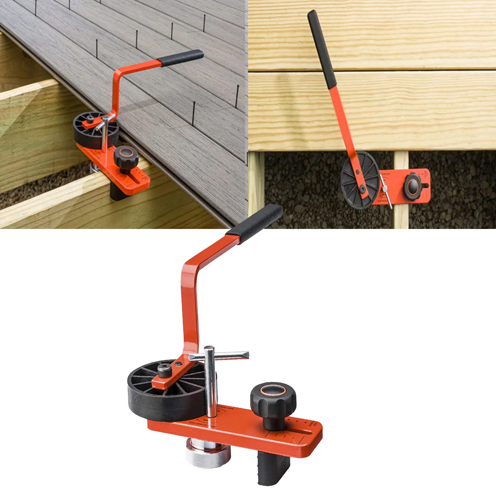 Deck Board Lever Bending Tool Powder Coated Iron Pipe Lever Deck Board Bending Straightening Tool Rugged Adjustable for Garden
