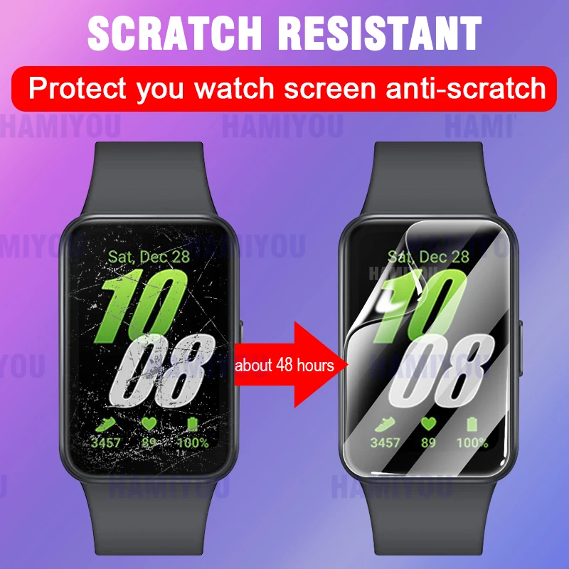 For Samsung Galaxy FIT 3 Smartwatch Protective Films HD Clear Hydrogel Film Anti-Bubble Full Coverage Watch Screen Protectors