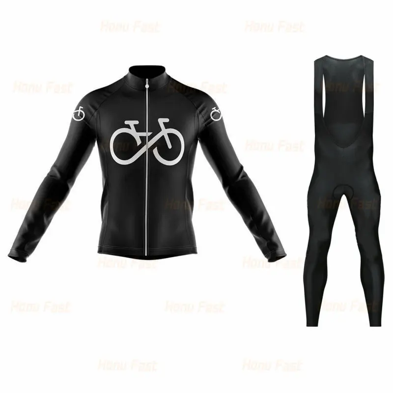 2023 Team Autumn Cycling Jersey Set Men Long Sleeves Cycling Clothing MTB Maillot Ropa Ciclismo Bike Uniform Cycling Bib Tights