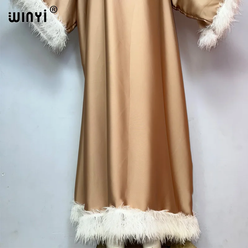 WINYI nuovo colore puro di alta qualità vestito confortevole donne musulmane abito lungo moda Abaya copertura completa abito Ramadan kuwait caftano