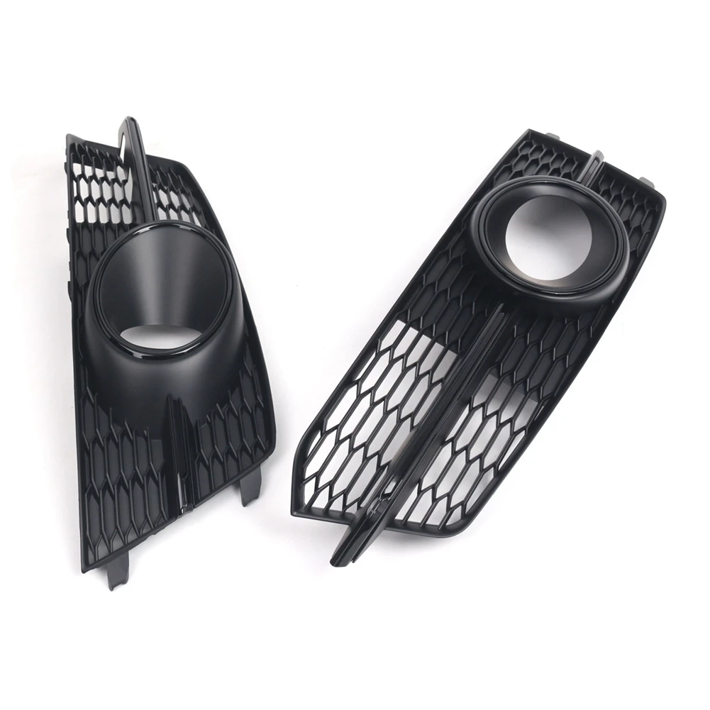 

AB96-Front Bumper Fog Light Grille Cover Honeycomb Mesh For A6 C7 2016-2018 Accessories 4G0807647A 4G0807648A