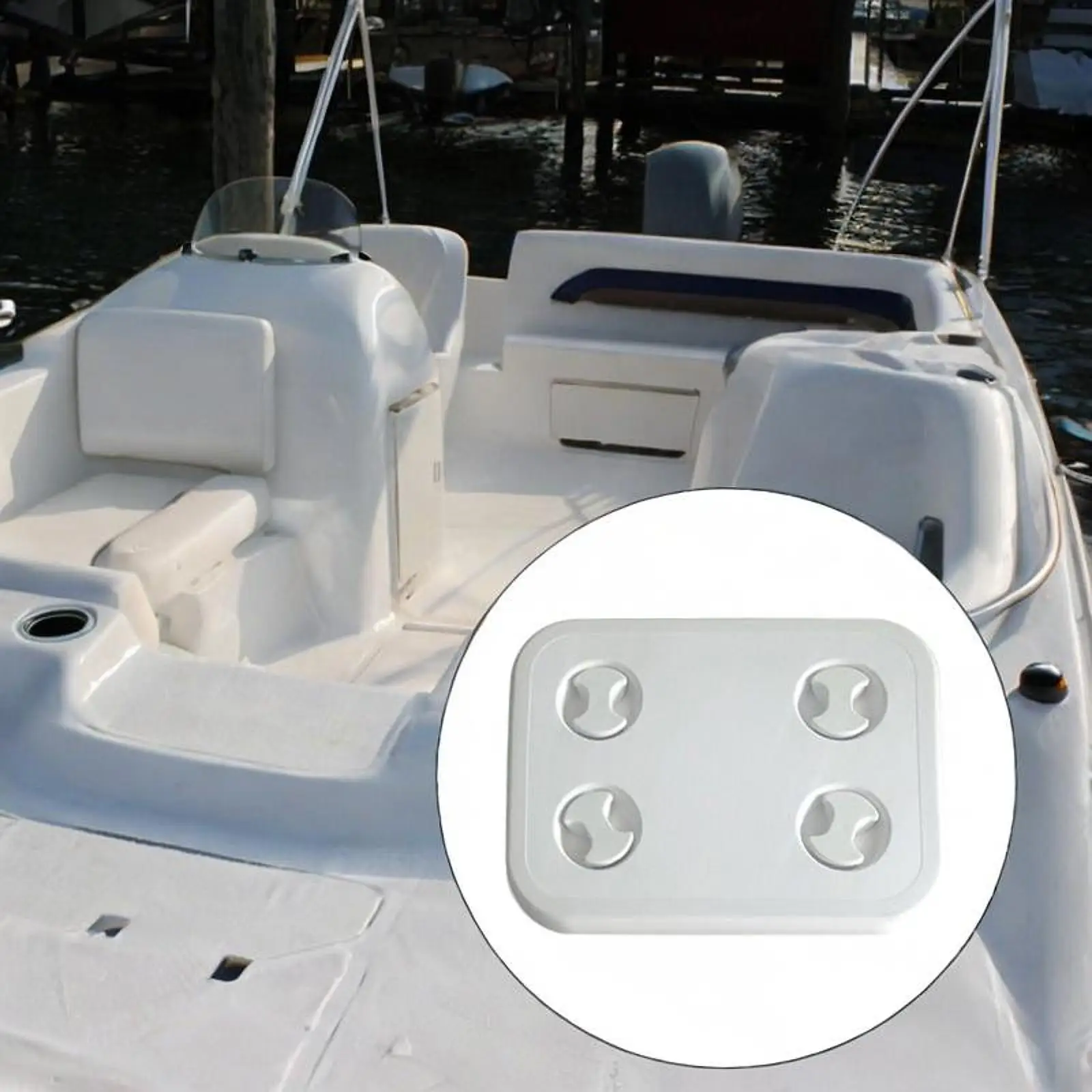 

Durable Marine Deck Access Hatchway Cover ABS Plastic Anti Slip for Boat Storage Inspection and Maintenance