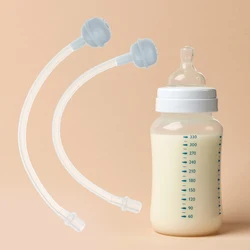 2PCS Children Bottle Straw Liquid Silicone Feeding Sippy Drink Cup Accessory For Baby