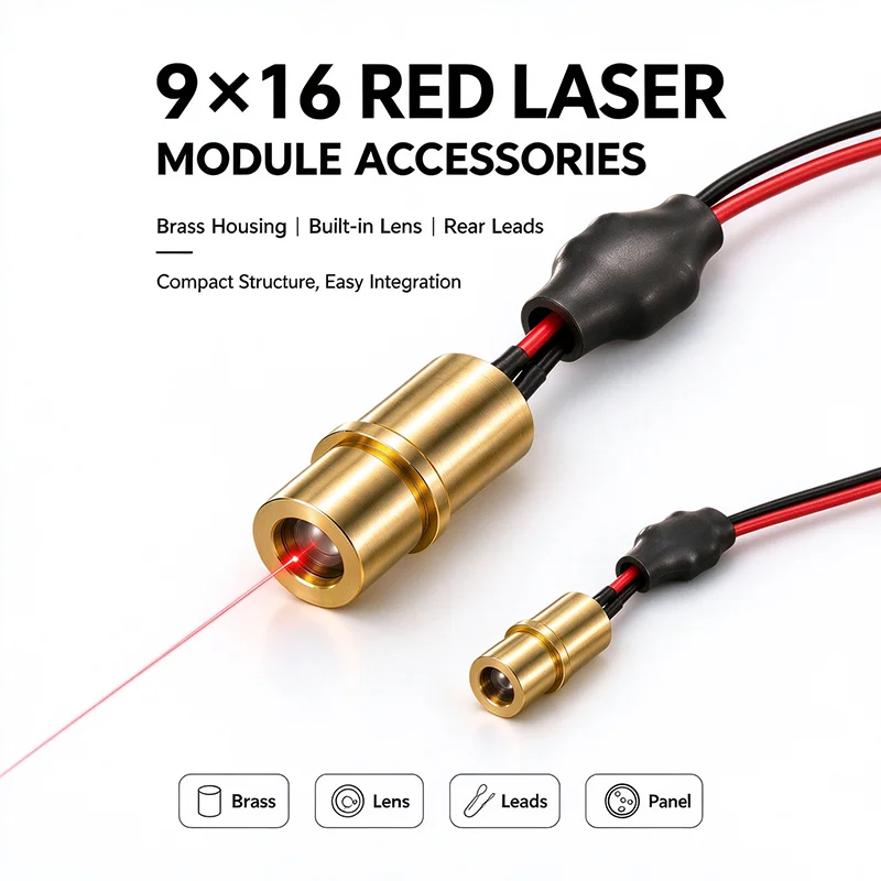 5pcs 660nm 100mW 360° Omni-directional Red Laser Module Level Infrared Positioning Lamp Marking Laser Head