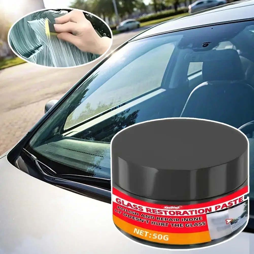 1/2/3pcs Car Glass Scratch Repair Paste,Windshield Polishing&Scratch Remover for Bathroom Glass Doors,Windows&Auto Glass