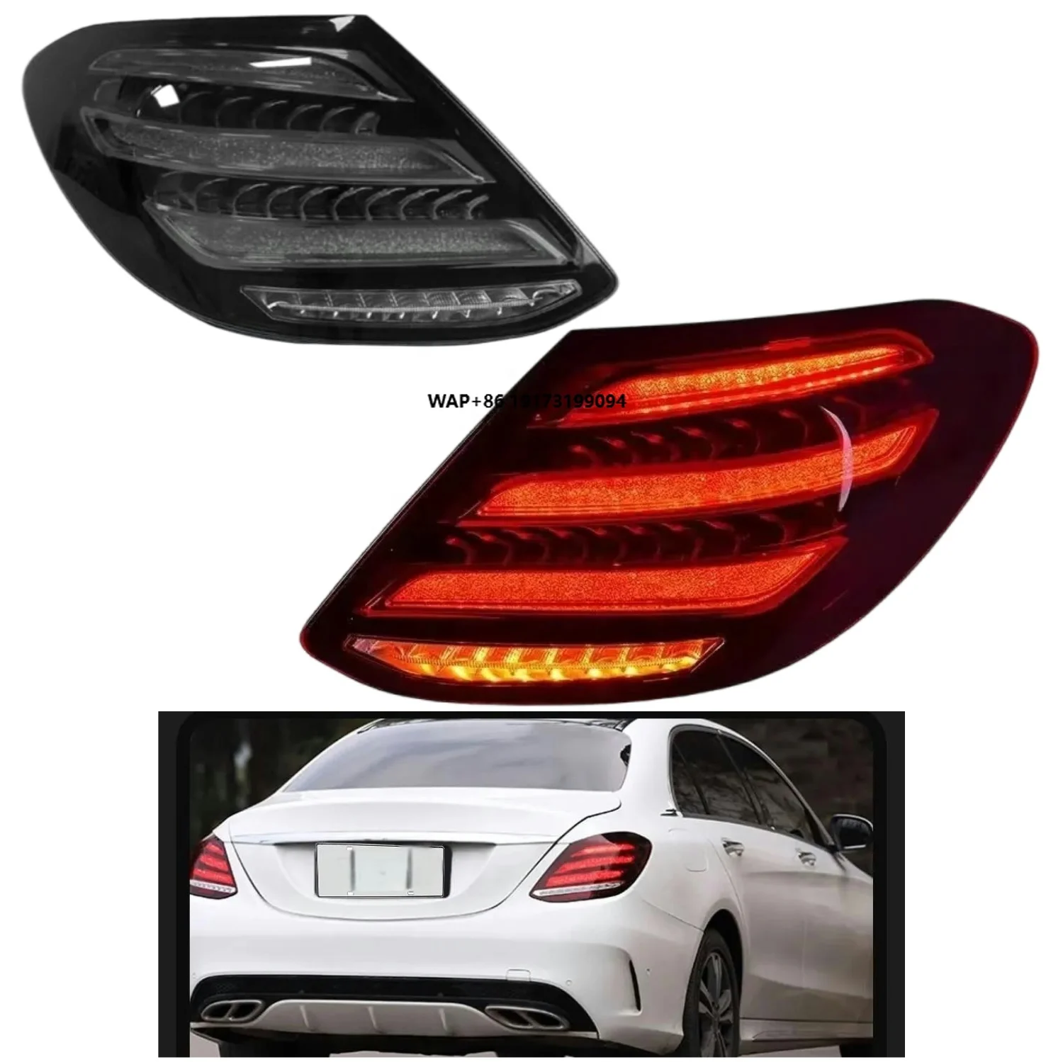 

Задние фонари E-класса W213 (2016-2020) LED с динамическим указателем поворота, ABS, для модификации S-класса