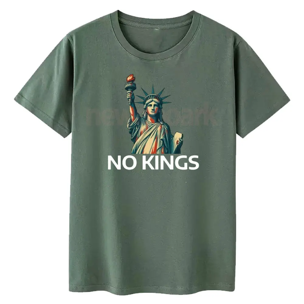 No King Tshirt Pro Democracy Graphic T Shirts Liberal Women Right Short-sleev Woman Man Unisex Adult Casual Cotton Tops Tee
