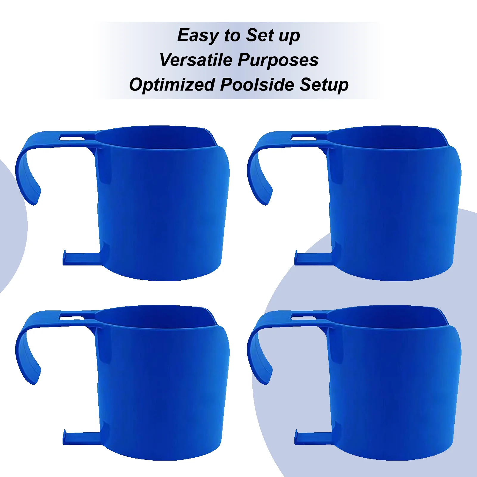 

Держатель для чашки для бассейна, 4-х предметный держатель для чашки у бассейна, компактный органайзер для хранения, аксессуары для бассейна для пляжа на заднем дворе