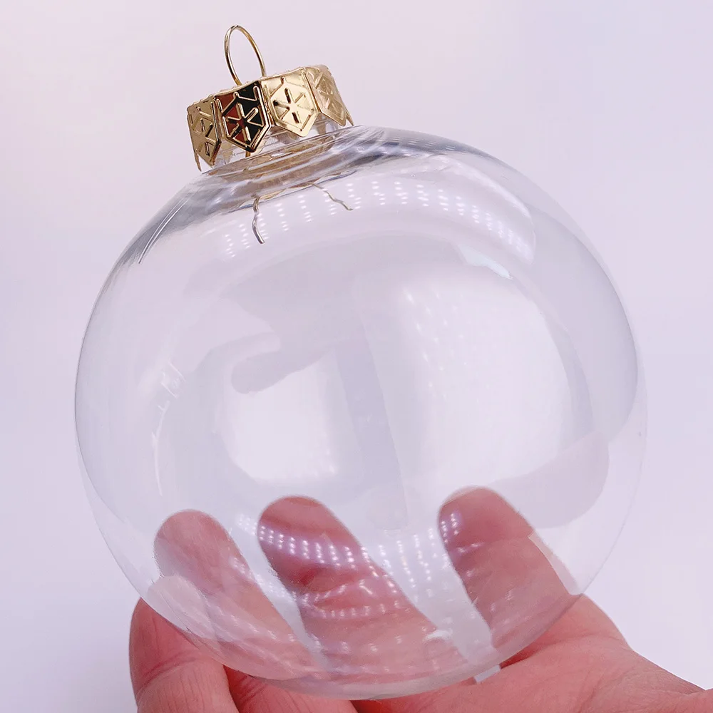 

Прозрачные пластиковые елочные шары 6 шт.
