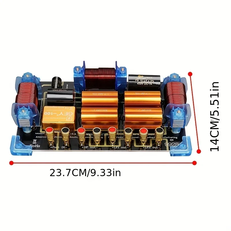 Passive two unit 2200W one high two low high power divider; Double 15 \