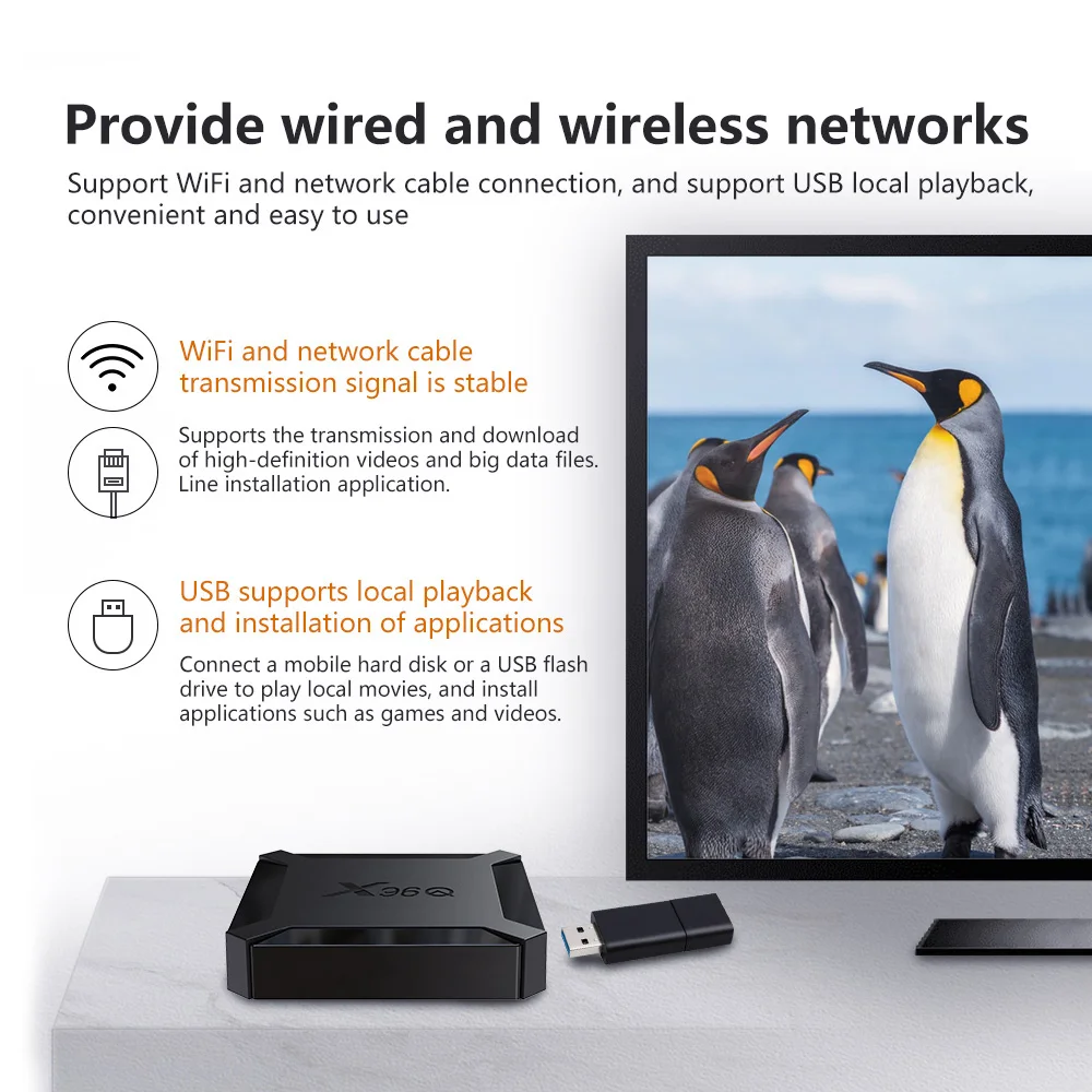 XGODY TV Box 8K Plus TV Box AndroidTV 10 Netflix 1GB8GB Wifi6 BT5.0 رباعي النواة H313 HDMI 2.0 LAN WIFI Netzwerk Media Player #6