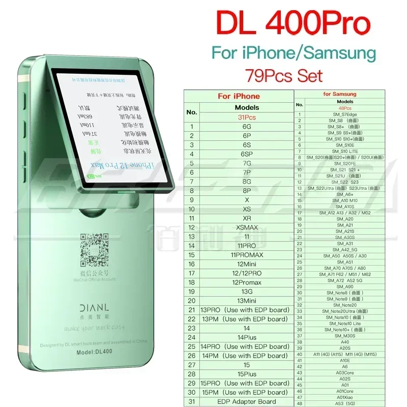 DL400 Pro LCD True Tone Recovery Programmer For iPhone 6-15PM Touch Screen Tester For Samsung Huawei Xiaomi Display Testing tool