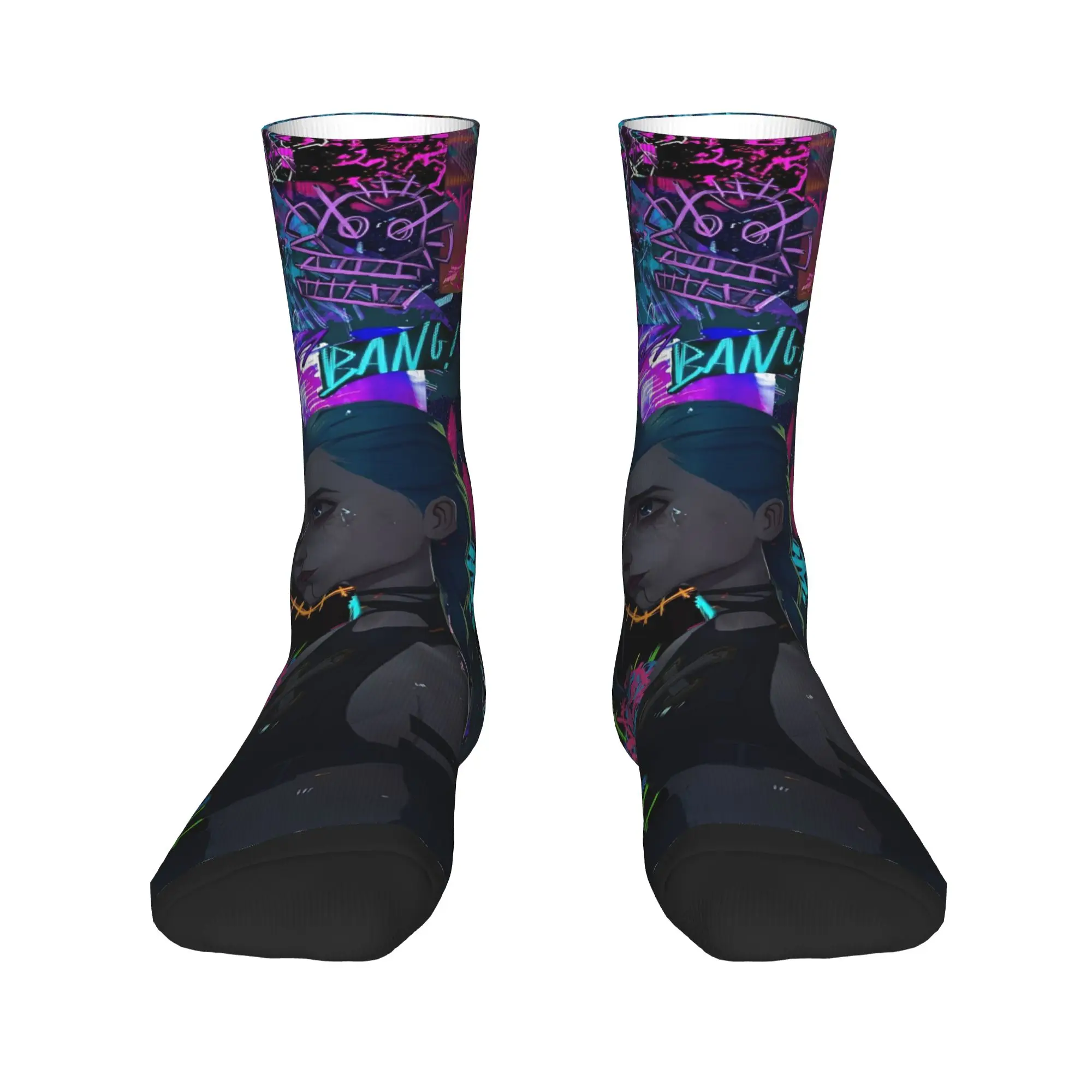 Jinx Monkey  Arcane (12) Stockings  Design Fashion Socks Autumn Anti Skid Socks Women Men Running Comfortable Socks