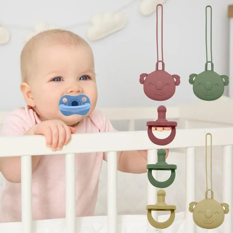 

Pacifier Holder Clip Set For Baby Girls Baby Pacifier Set With Storage Bag Easy To Clean Pacifier Cover Kit For Traveling Picnic