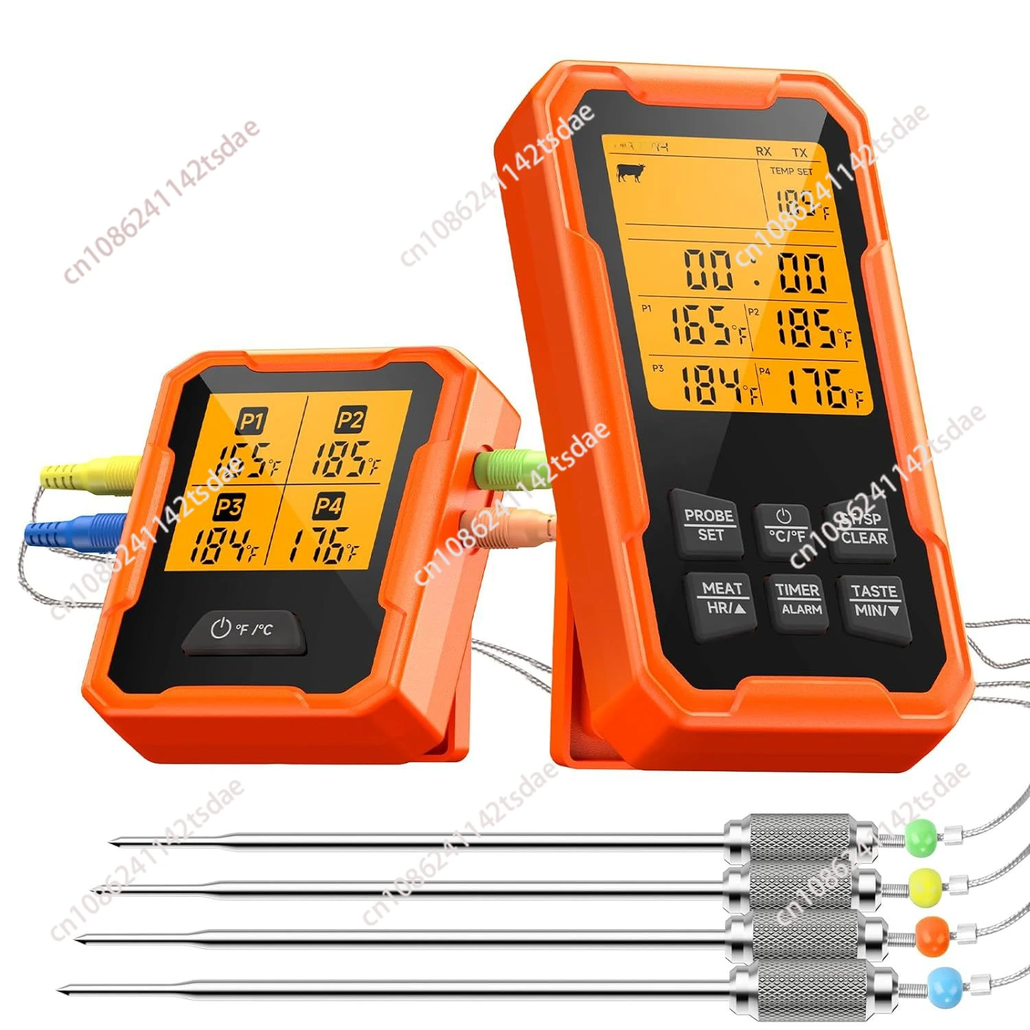 

4 Probe Smart Bluetooth Wireless Food Thermometer Waterproof Stainless Steel BBQ Meat Thermometer