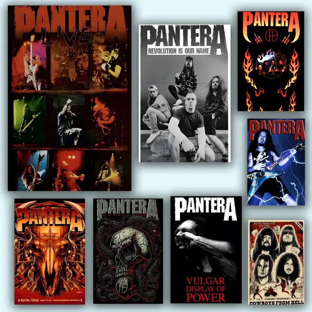 Vintage Pantera Konzert Musik Poster HD Anime Hot Theme Sänger/OST/Film-Wasserdicht Selbstklebende Heimdekoration