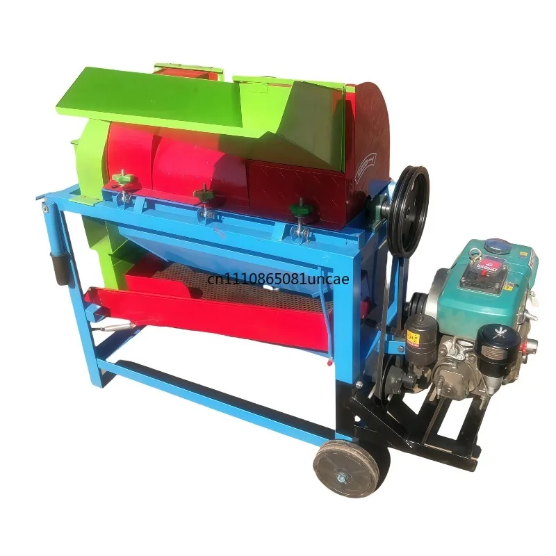 Multi-functional Automatic Thresher Diesel Powered Household Machine For Corn Soybean Rice Grain Separation Processing