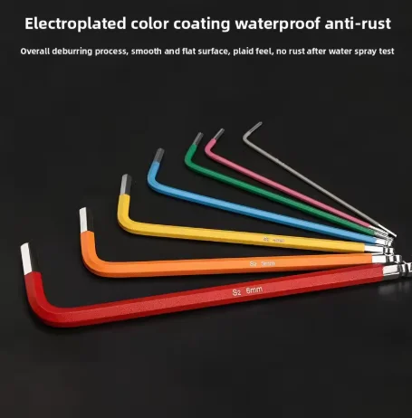 7PCS Colorful Hex Bike Tool Kit MTB Road Bicycle Repair Wrench Set including Flat Ball & Spanner 1.5/2/2.5/3/4/5/6mm