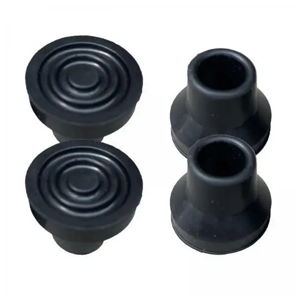 

Non Slip Rubber Cane Tips Heavy Duty Crutch Ferrule Padded End Replacement for Walker Mobility Aid and Forearm Crutches