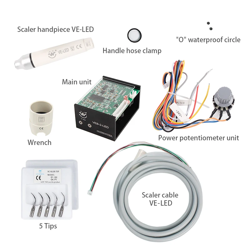 VVDental LED 조명 내장 스케일러 유닛, 초음파 스케일러, 치과 의자 재료 도구