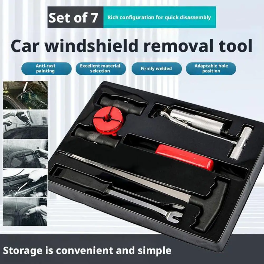 

1Sets Car Glass Windshield Removal Tool Car Window Puller Knife Glass Parts Hand Single Repair Kit Removal Glass A4F8