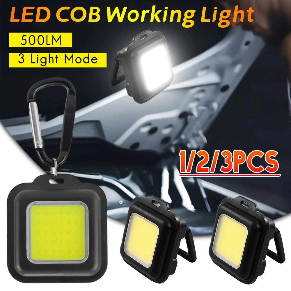 

Mini LED Flashlight Magnetic COB Flashlight Keychain Light Portable USB Rechargeable Spotlights For Outdoor Work Lights ﻿