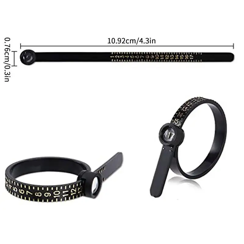 Círculos de medición de tamaño de dedo, cinta métrica de tamaño, medición de circunferencia de dedo, Regla suave, anillo de medición, accesorio de joyería