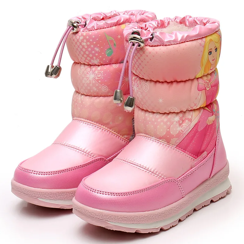 Real Wool Children Snow Boots Winter Warm Kids Shoes Casual Sneakers Waterproof Girls Princess Shoes Natural Fur Child Boots