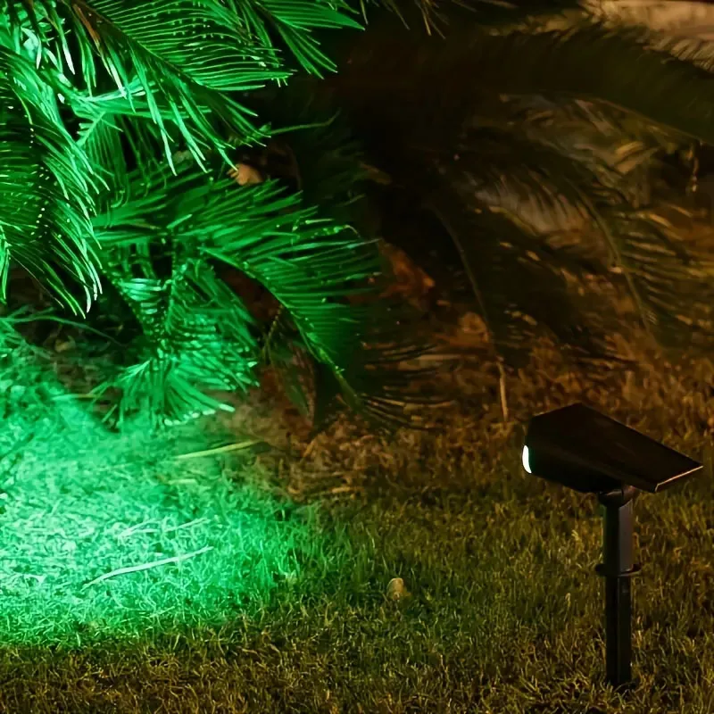 LED ao ar livre Solar Powered Lawn Lights Paisagem Holofotes, IP65 impermeável, lâmpada de parede para o Natal, jardim, quintal