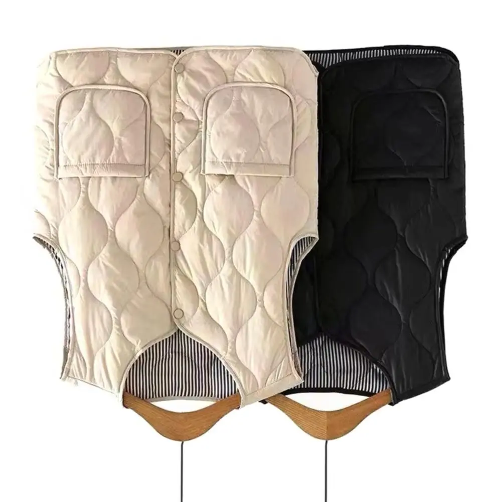2025 Women Lightweight Fall Vest Women Single-breasted Vest Women's Winter Layering Vest Coat with Storage Bag Thin Padded V for