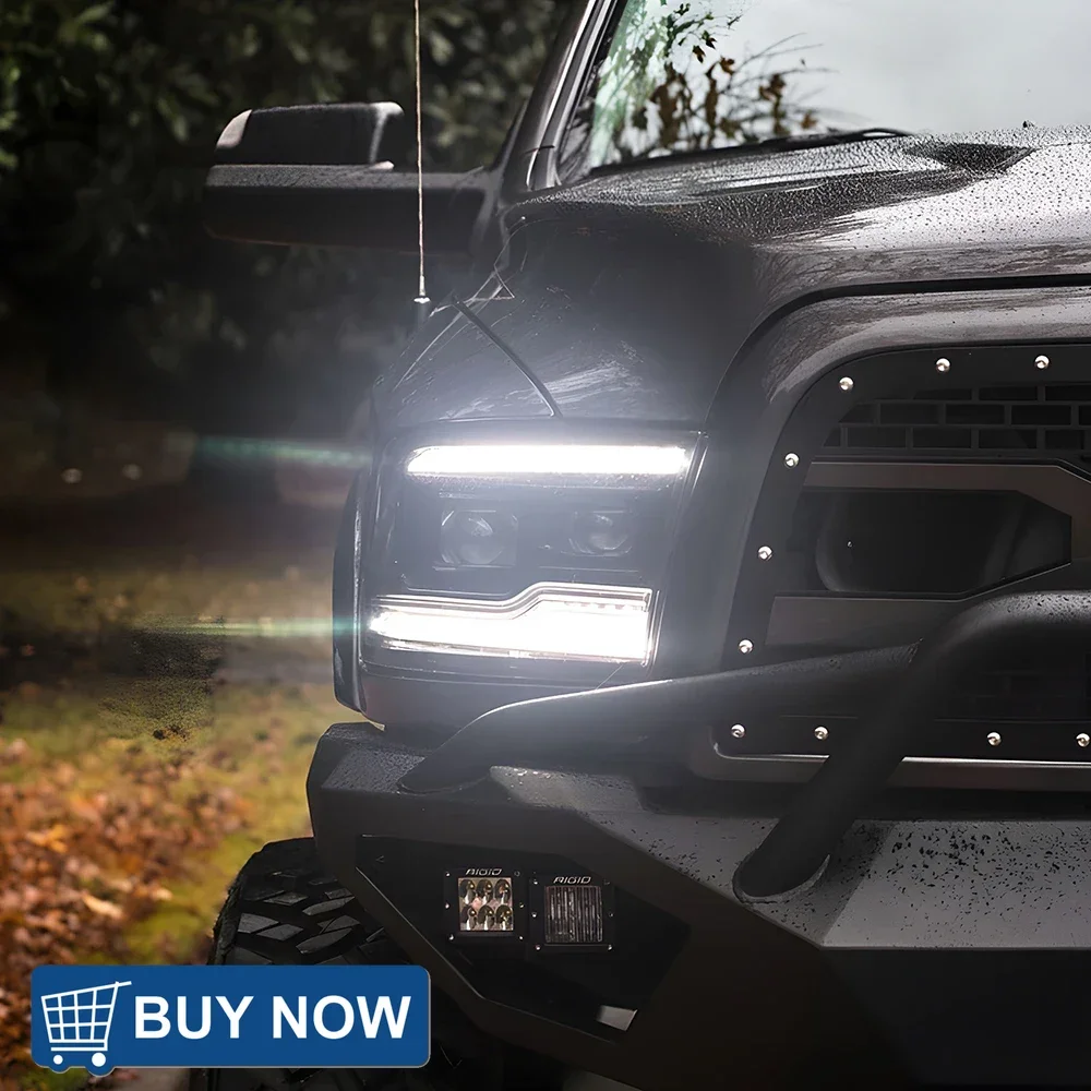 

For Dodge Ram 1500 2500 2009-2018 Car Front Light Assembly High Configuration LED Headlight Lens Accessories Flashing Signal