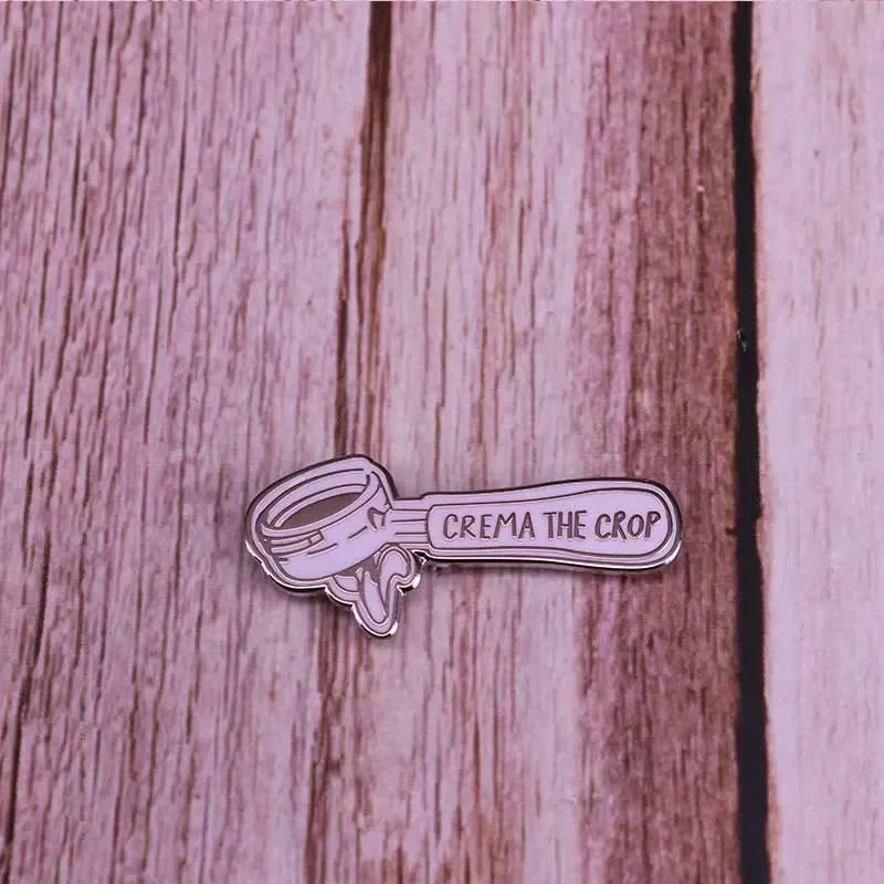 Superior Quality Cup Enamel Pins Round Coffee Cup Crow Girl Cartoon Lapel Brooches Bag Jeans Jewelry Gifts For Friends Wholesale
