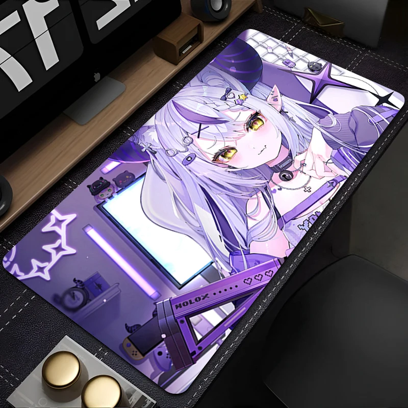 Hololive La Darknesss Keyboard Rug XXL Laptop Kawaii Gaming Mouse Pad Large Purple Anime Girl Mousepad PC Gamer Cabinet Desk Mat