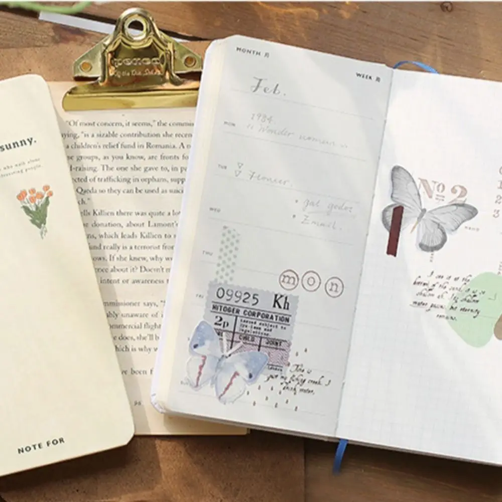 168 Pages Agenda Planner Notebook Multifunction Thick Paper Planner Daily Organizers Art Forest Series Creative