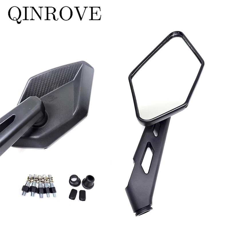 

Zinc Alloy Motorcycle Rearview Mirror 8/10mm Black Side Convex Mirrors Accessories Universal for YAMAHA MT07 09 Honda Hornet 600