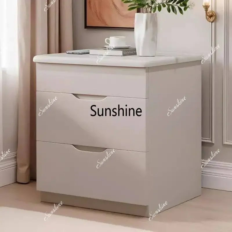 Chinese solid wood multi-functional hidden lattice bedside table simple bedroom dark drawer storage hidden privacy cabinetTJ