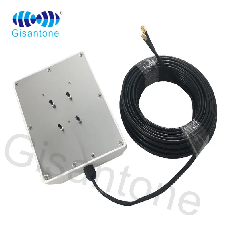 3G Outdoor Directional Dual Interface Plate Antenna High Gain Outdoor 4G LTE MIMO Flat Plate Dual Polarization Antenna